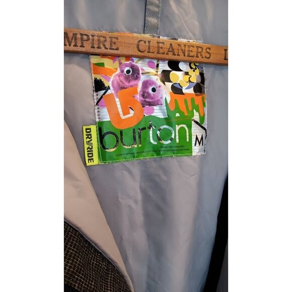 Burton Women’s M Dry Ride Jet Set Snowboard Jacket Hooded Gray Plaid Coat Photos - Picture 10 of 16